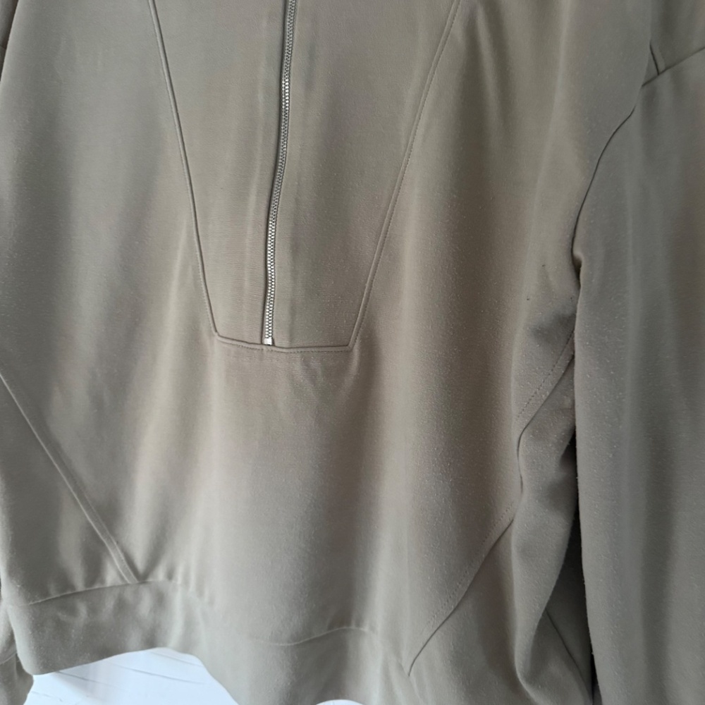 Mango | Large |  “Florida” Half-Zip Hoodie | Khaki - Picture 5 of 7